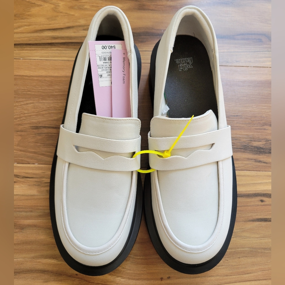 🎯nwt wild fable lacey loafer shoes with memory foam - Picture 2 of 11